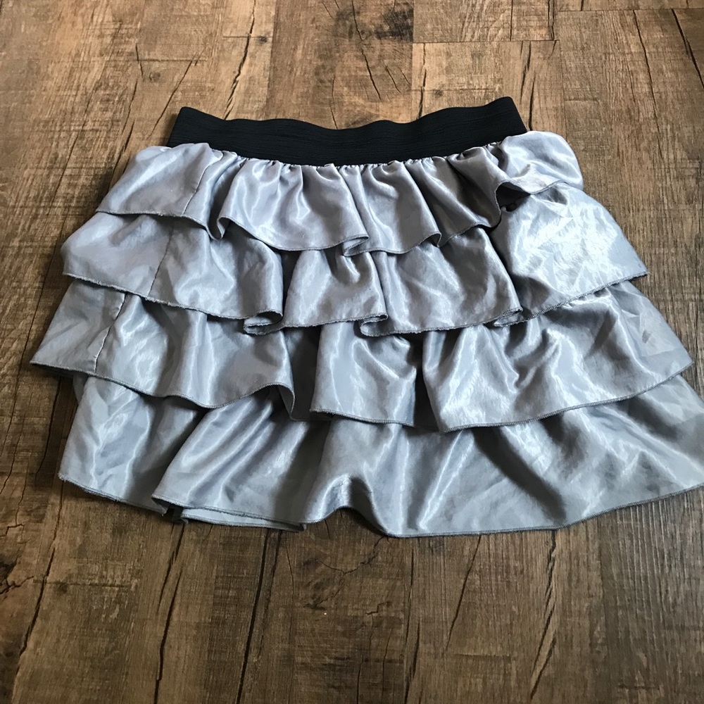 Silver metallic skirt