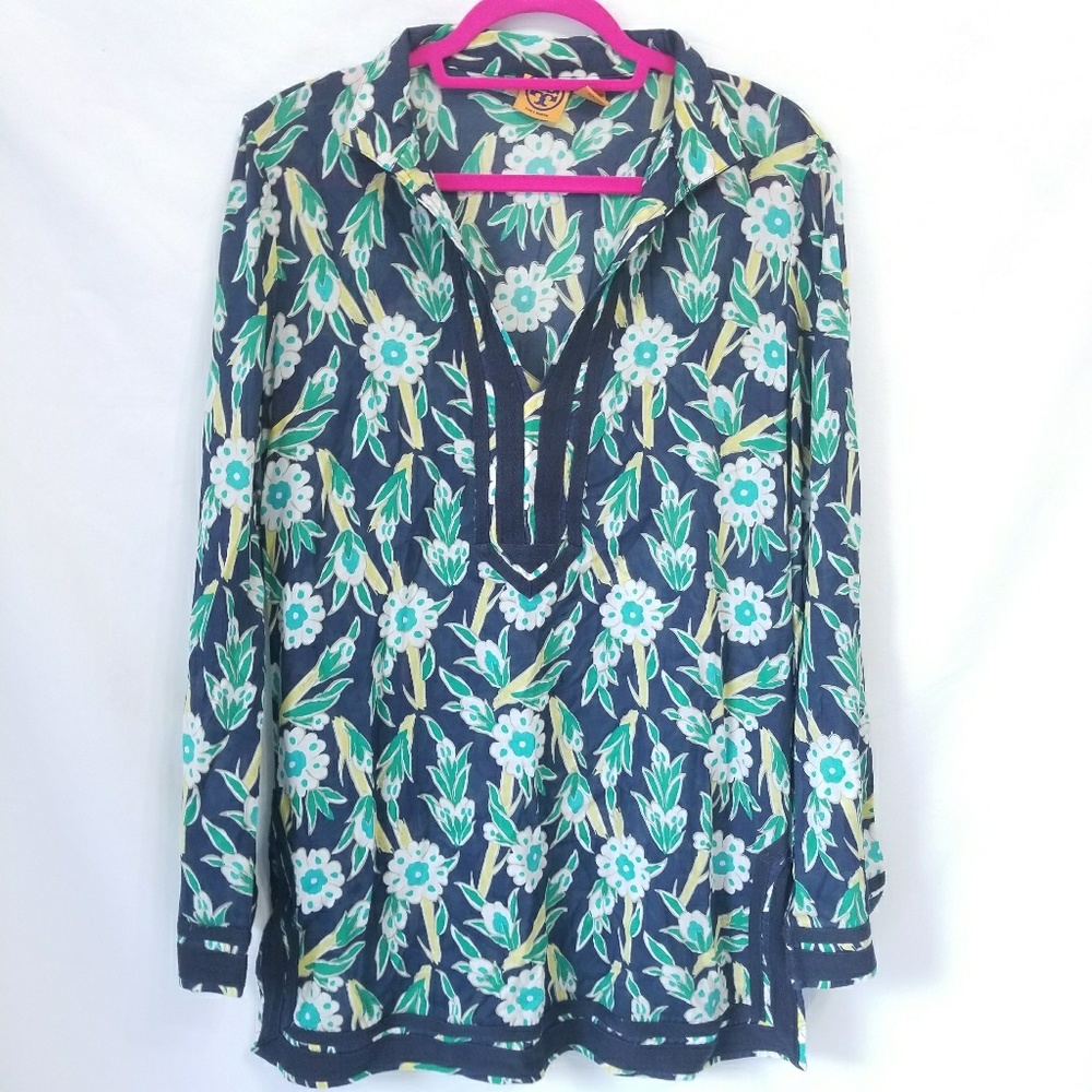 Tory Burch Floral Tunic Size 12