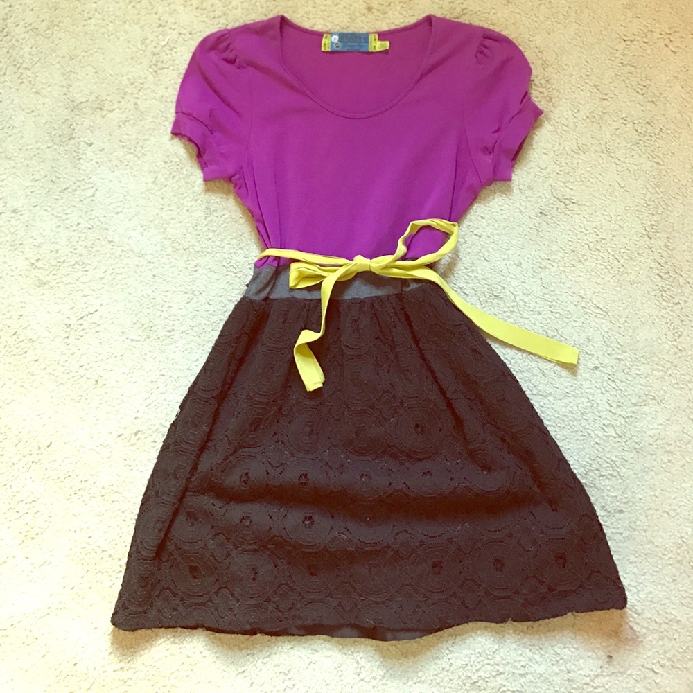 Black + Purple Forever 21 Dress, size medium