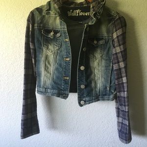 Wallflower Denim/Flannel short jacket.