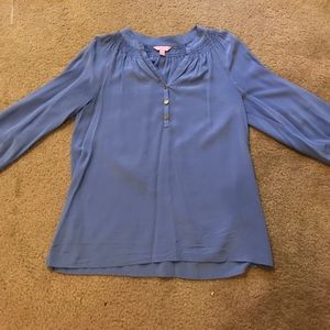 Lilly Pulitzer Long Sleeved Periwinkle Tunic