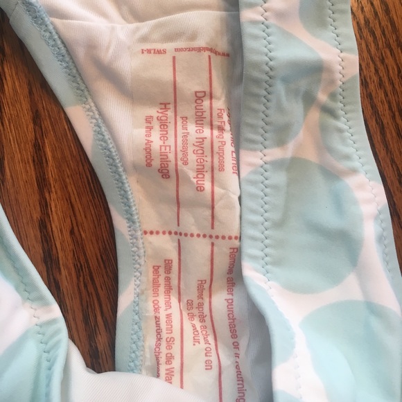 NWOT M Victoria Secret blue and white bikini - Picture 3 of 4