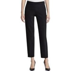 DKNY Cropped Dress Slacks Pant Ribbed Straight Leg