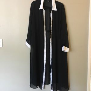 Sheer Black & White Dress Size XL