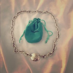 Tiffany inspired silver chain necklace