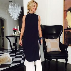 NWOT ZARA navy side slit tunic top.