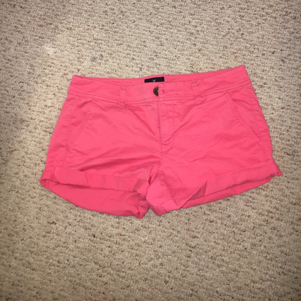 Coral American Eagle Shorts