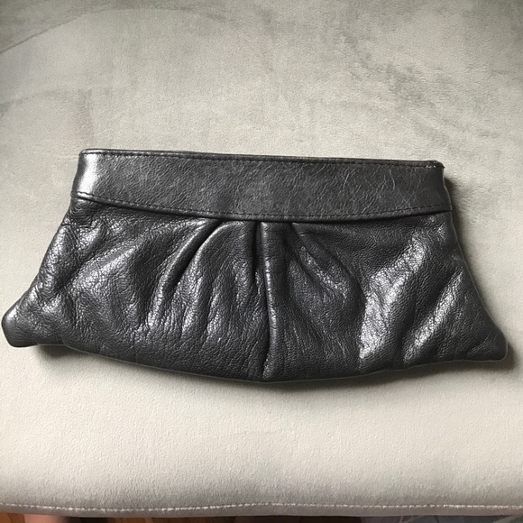 Lauren Merkin Handbags - Navy leather Lauren Merkin clutch. Louise style