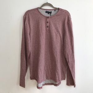 Five Four red and gray strip long sleeve shirt