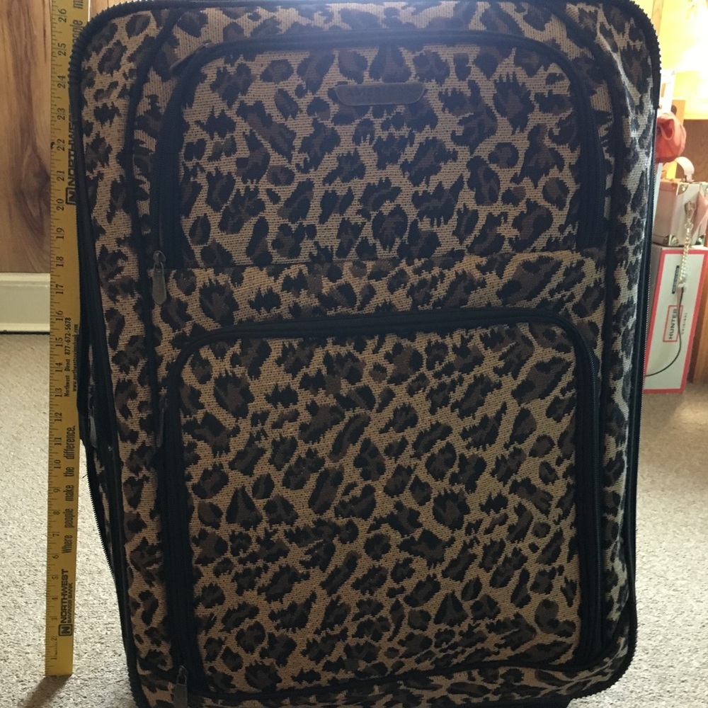 Cheetah Print suitcase