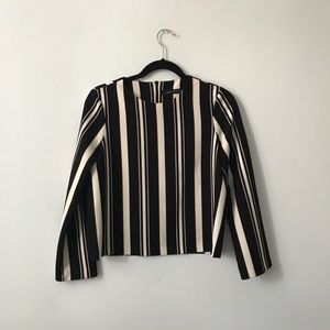 Zara Cropped Striped Shirt