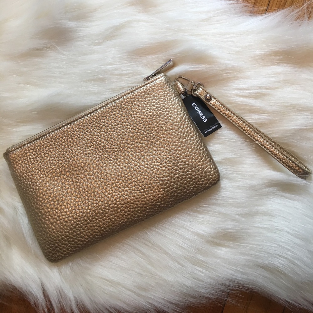 NWT Express Gold wristlet