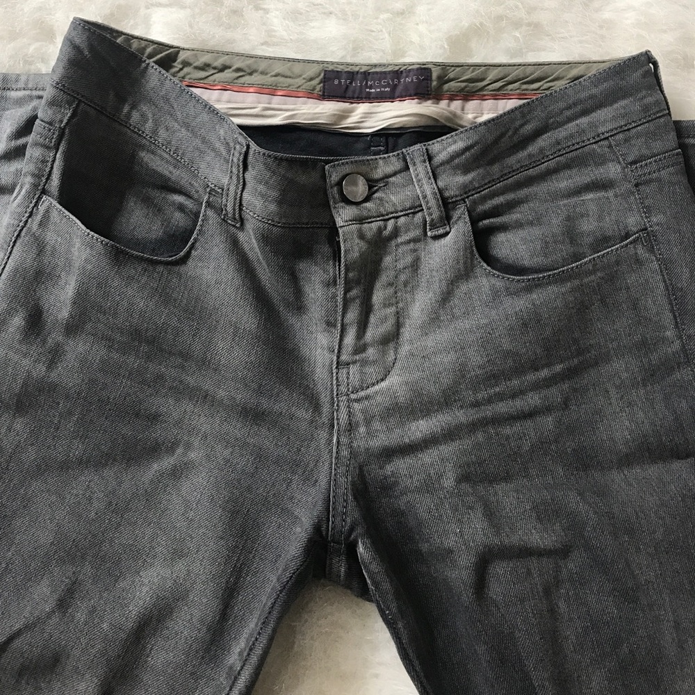 Skinny zip denim jeans