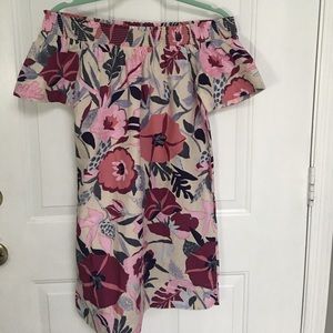 LOFT off the Shoulder floral dress