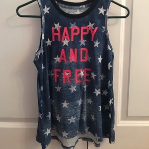 "Happy and Free" tank