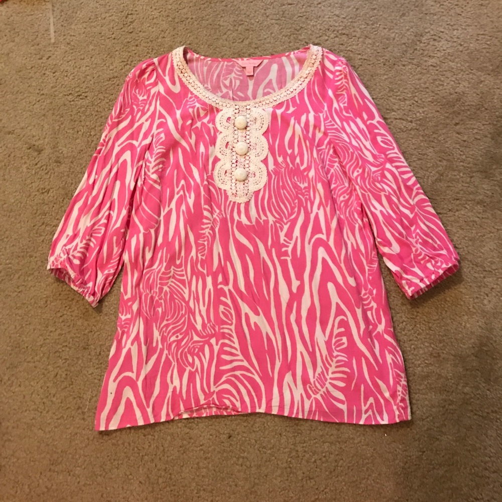 Lilly Pulitzer Pink Patterned Tunic