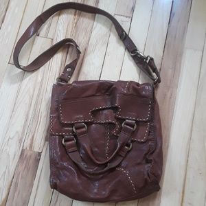 Leather Lucky Brand Abbey Road cross-body purse