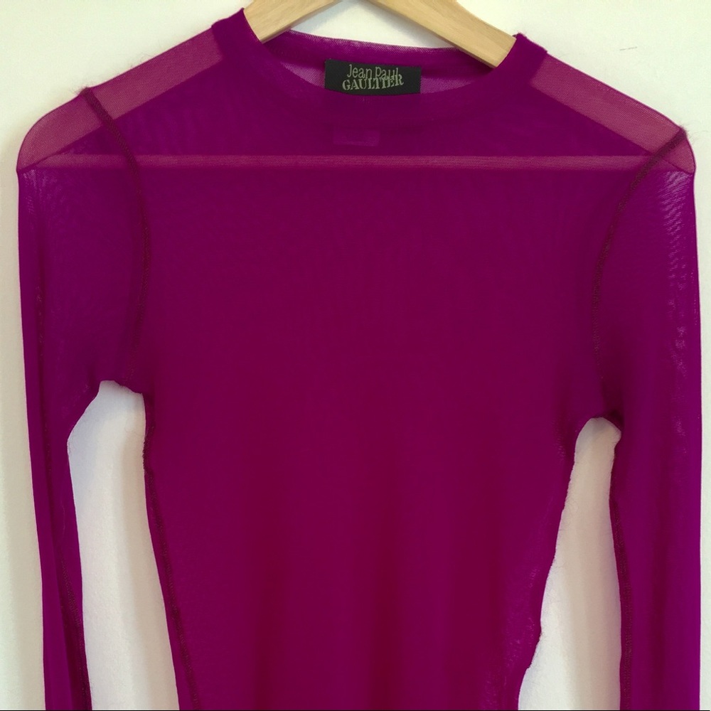 Jean Paul Gaultier Maille mesh long sleeve top