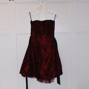 Jessica McClintock Deep Red mini dress