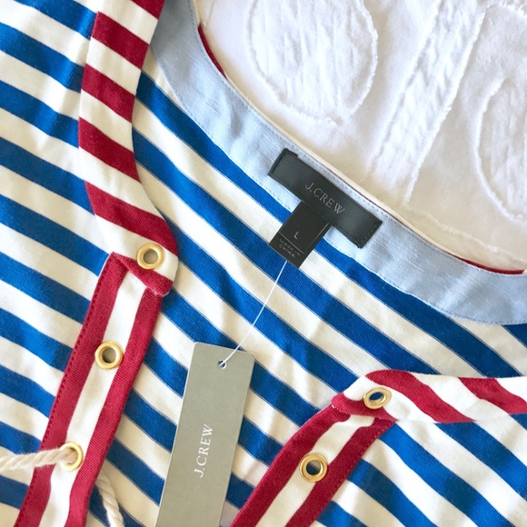 J. Crew Striped Lace Up Dress - Picture 3 of 8