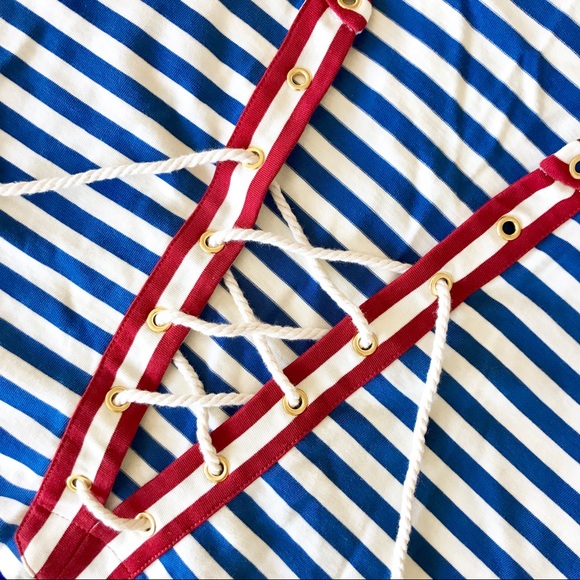 J. Crew Striped Lace Up Dress - Picture 8 of 8