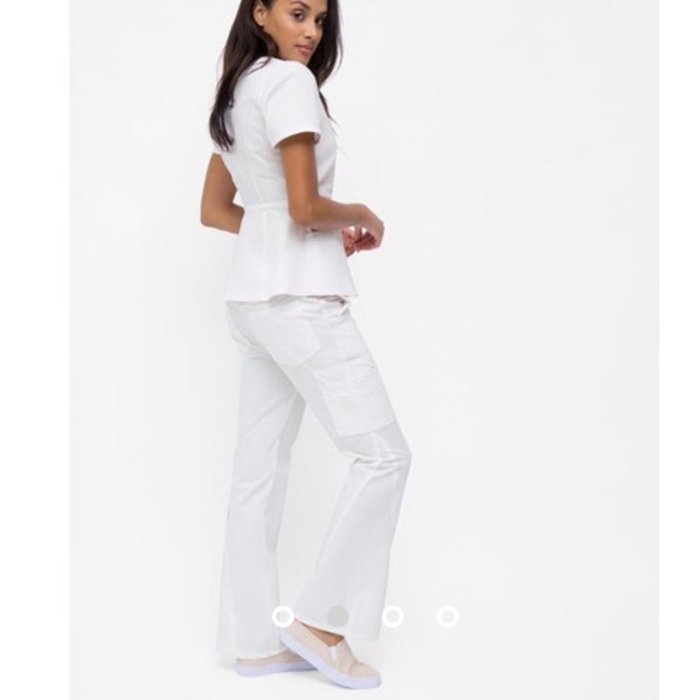 White scrub pants