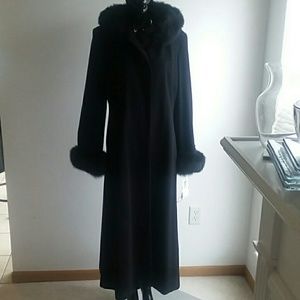Black Lambswool Coat