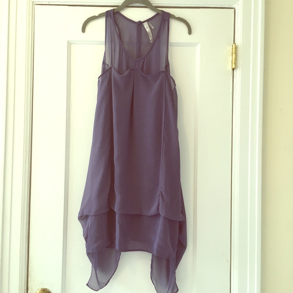 Anthropologie Miilla Dress Sheer Tieback Lavndr M
