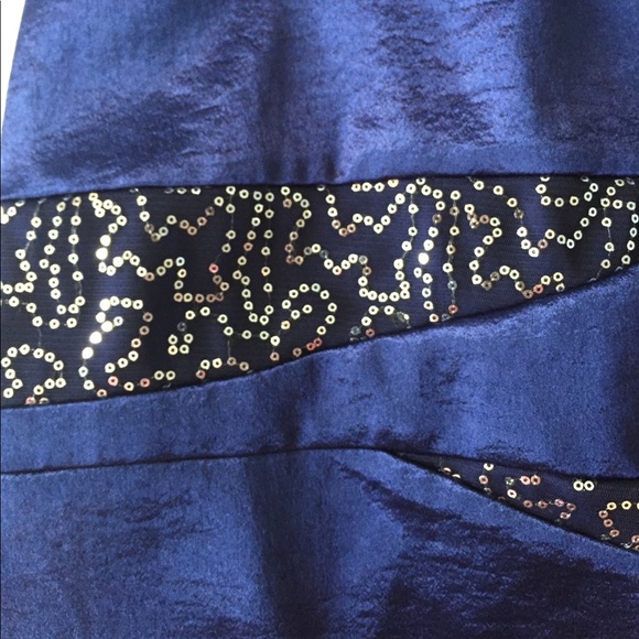 Strapless navy sequin dress - Picture 5 of 6