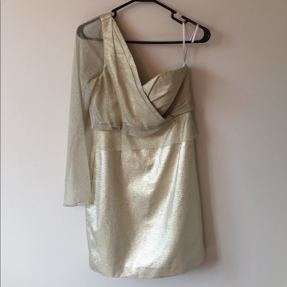NWT Elie Tahari Findley Dress in Gold - Picture 3 of 8