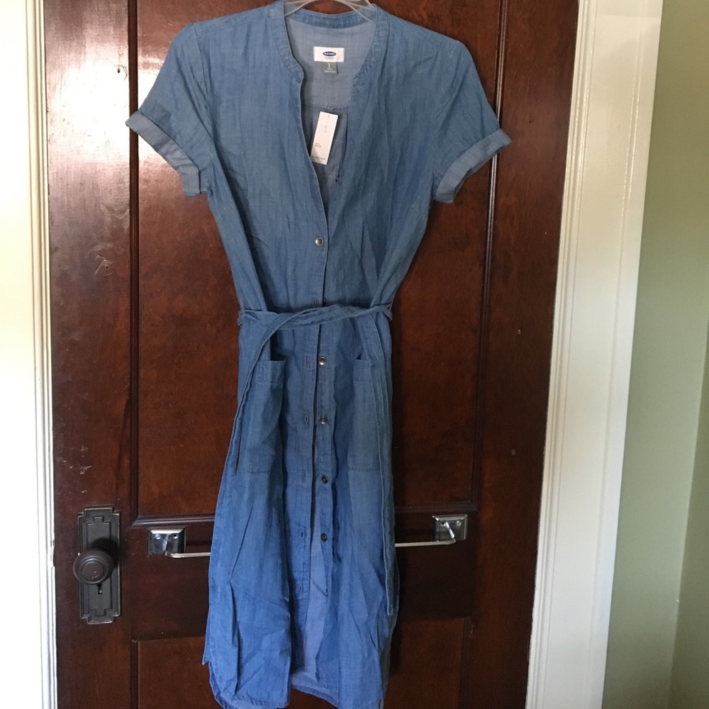 Chambray shirt dress