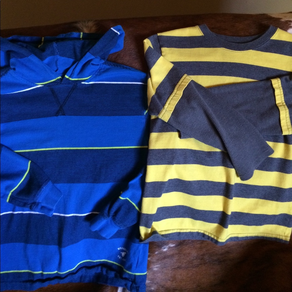 2 boys LS shirts.  Size 6/7.  Worn condition.
