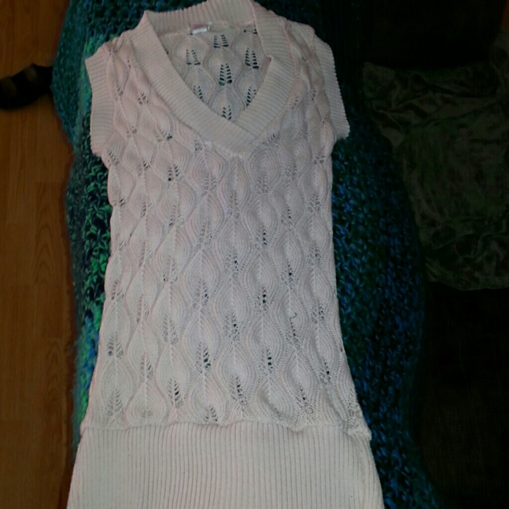 Justice light pink knitted top