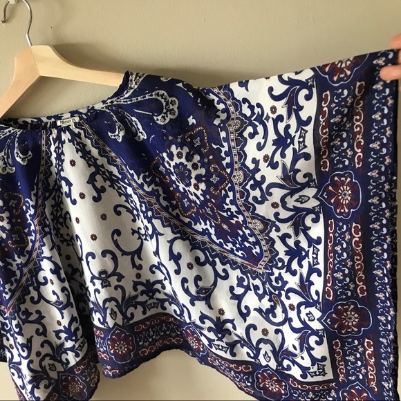 Forever 21 printed boho hi-low blouse - Picture 3 of 4