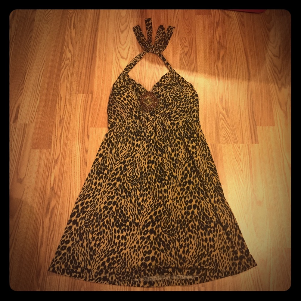 Animal Print Halter dress