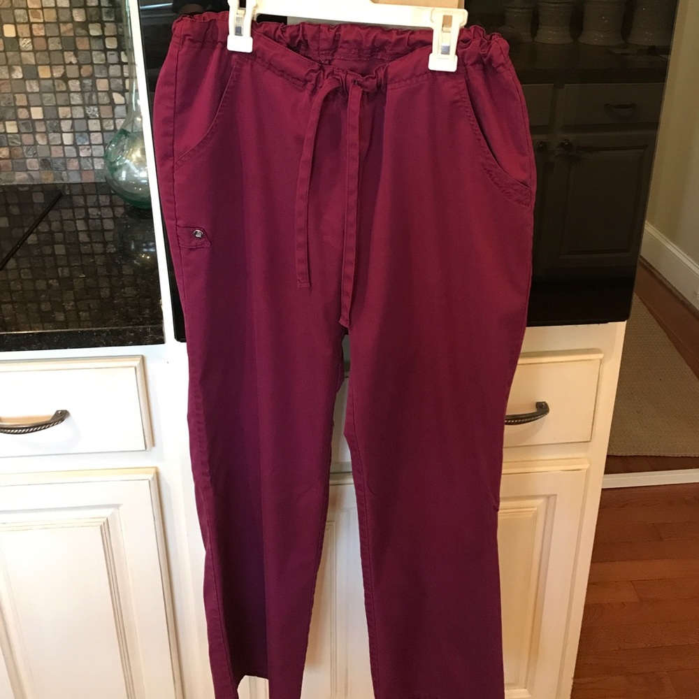 Maroon luxe scrub bottoms