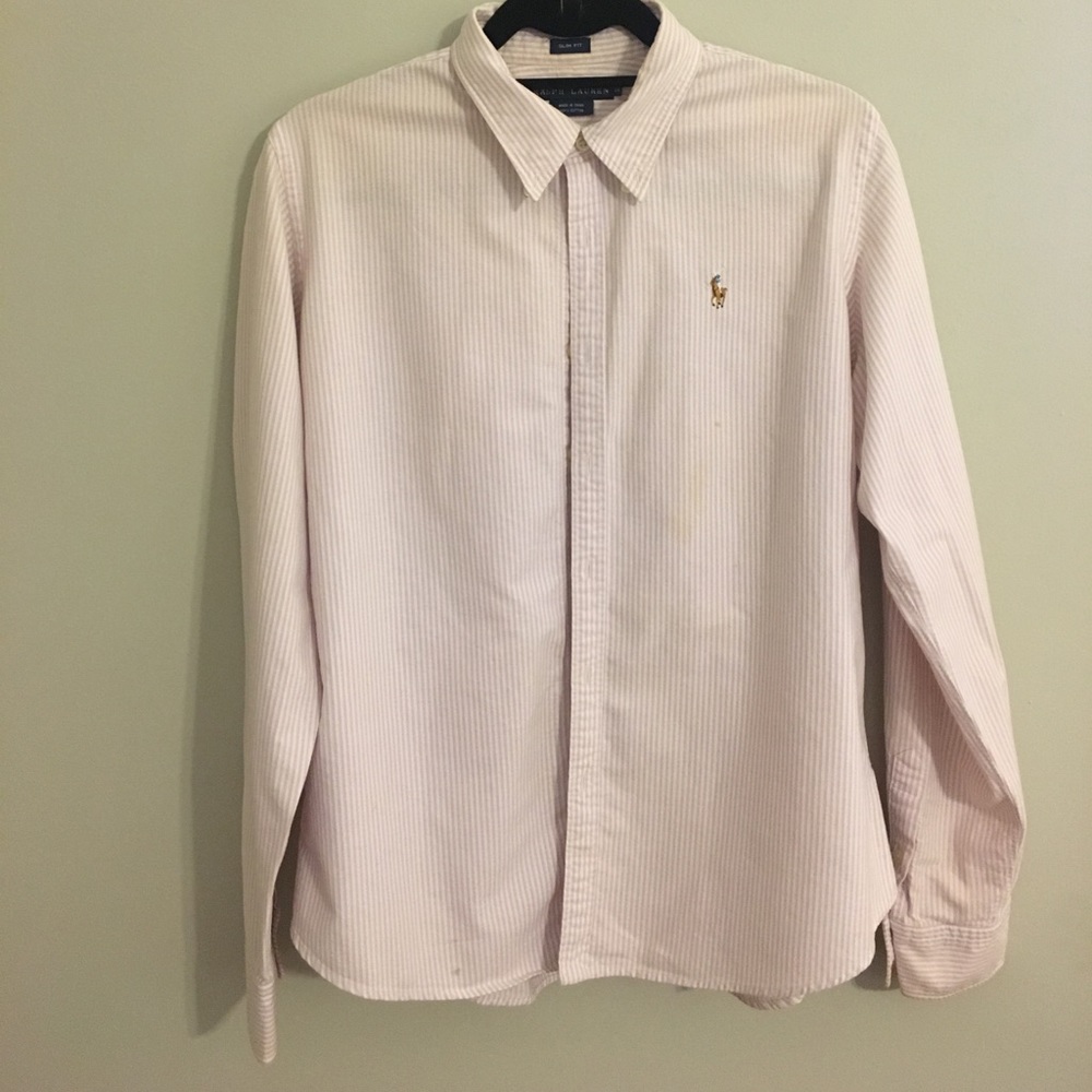 Lavender striped Ralph Lauren button down