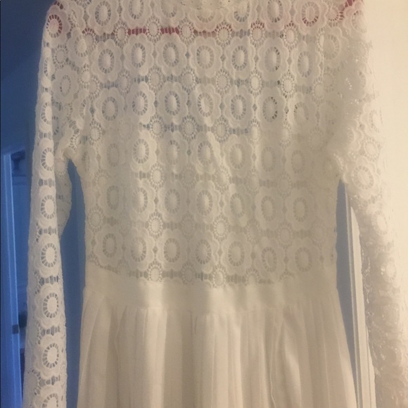 White Slit Dress Size M - Picture 2 of 8