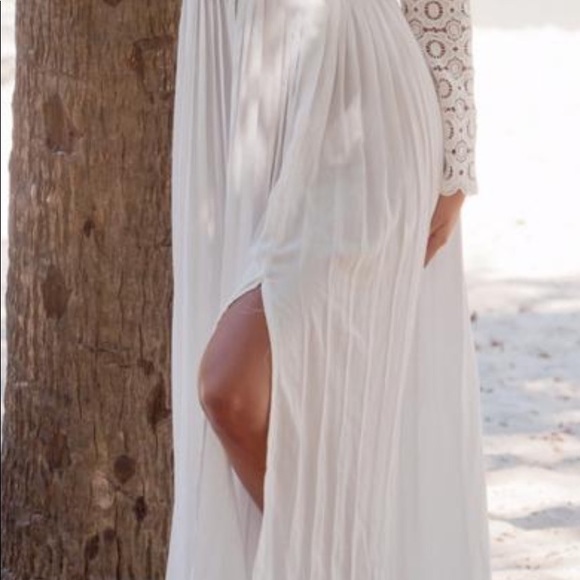 White Slit Dress Size M - Picture 5 of 8