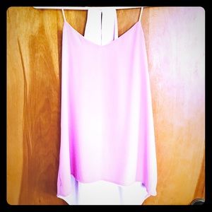 Pink or gray and white reversible tank top (small)