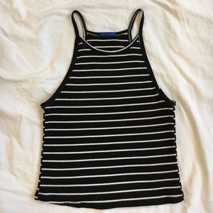 B&W striped crop top