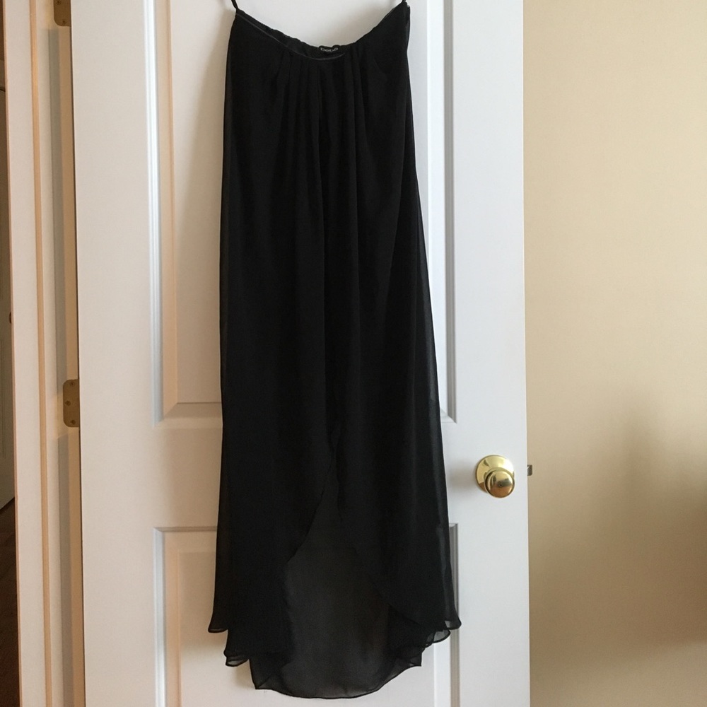 Bebe black chiffon dress