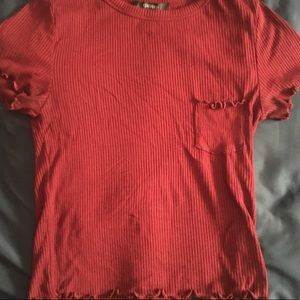 Forever 21 frilly ribbed top