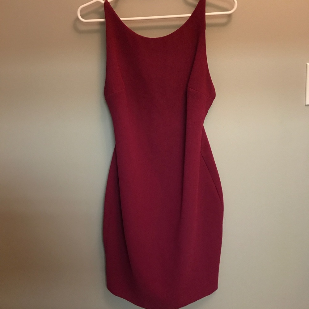 Rubber Ducky maroon sheath dress
