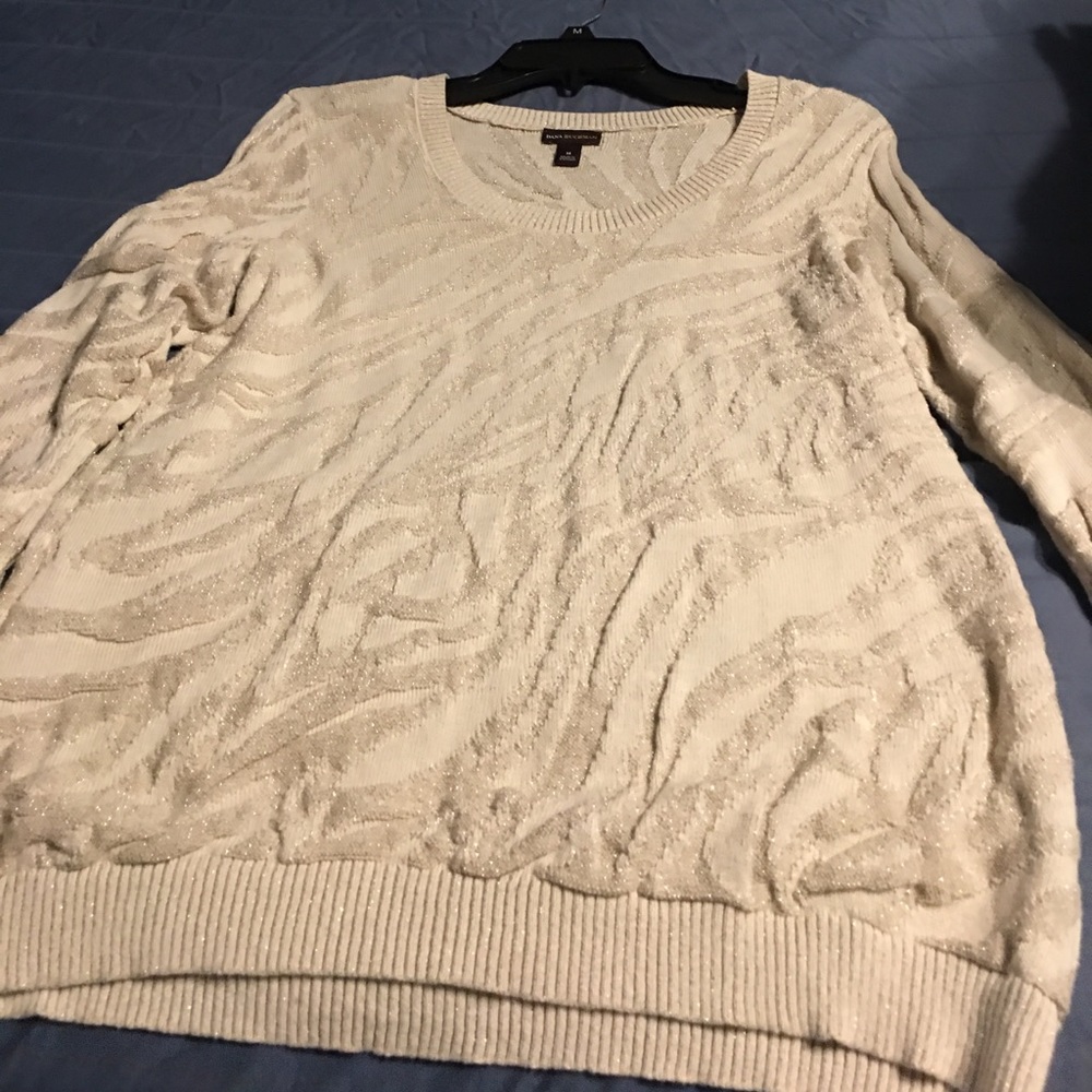 Cream zebra silver sweater