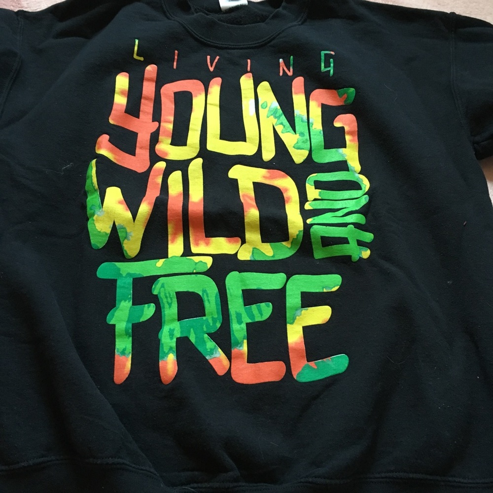 Young wild and free crew neck