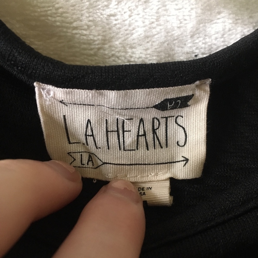 LA Hearts Black Crop Top - Picture 5 of 6