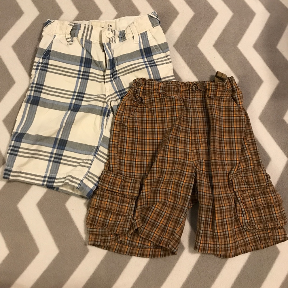 2 pairs of plaid shorts.