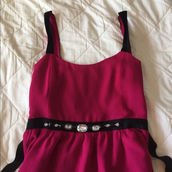 Dark purple beaded dress - Picture 2 of 4