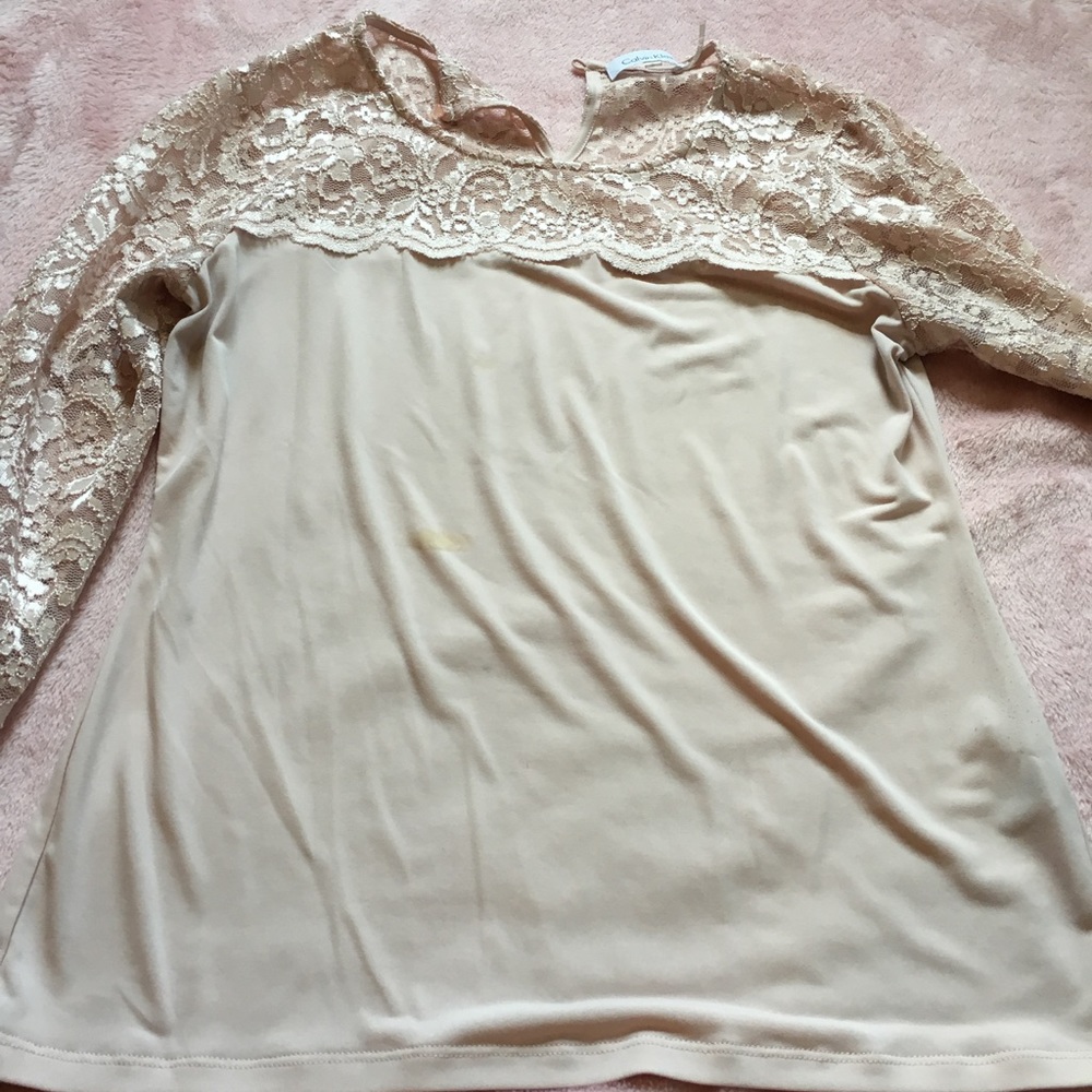 Light pink lace top